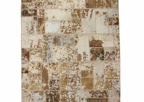 Hand-knotted Persian patchwork rug - Wool/yarn, 175 x 233 cm