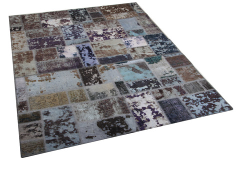 Hand-knotted Persian patchwork rug - Wool/yarn, 170 x 224 cm