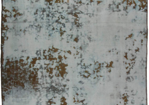 Hand-knotted Persian vintage rug - Cream/brown, 152 x 202 cm