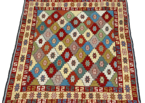 Hand-knotted Persian rug - Varni Ardebil Kilim, 102 x 143 cm
