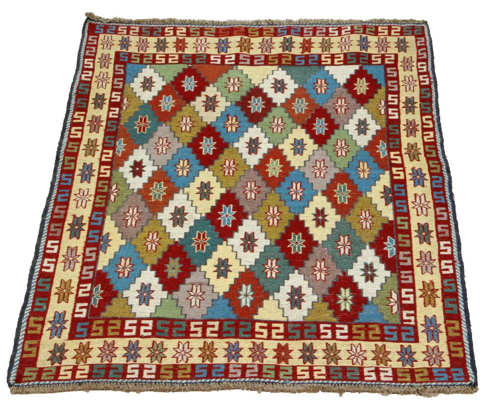 1604085-1 Hand-knotted Persian rug - Varni Ardebil Kilim, 102 x 143 cm