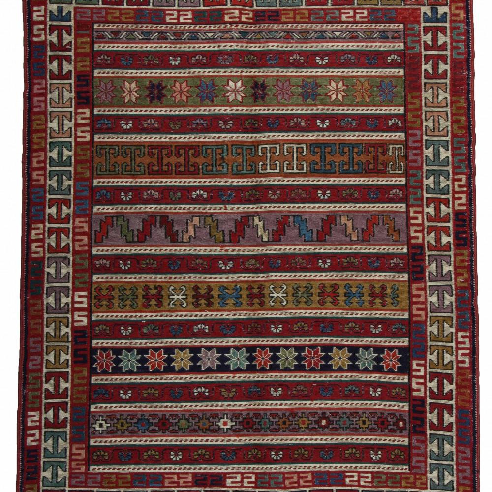 1604087-1 Hand-knotted Persian rug - Varni Ardebil Kilim, 110 x 142 cm