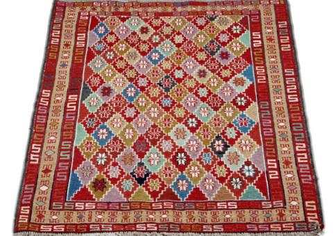 Hand-knotted Persian rug - Varni Ardebil Kilim, 106 x 142 cm