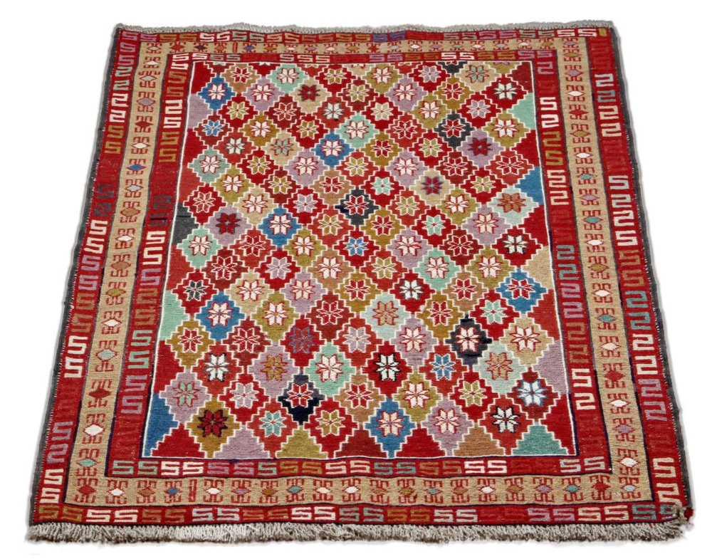 1604089-1 Hand-knotted Persian rug - Varni Ardebil Kilim, 106 x 142 cm
