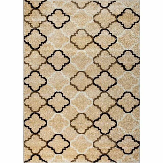 1604095-1 Rug - D-sign, Rainbow Collection Florence beige/dark brown, 200 x 300 cm