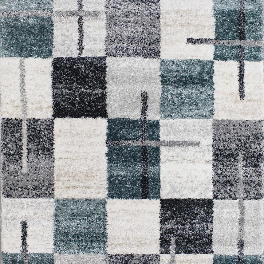 1604104-1 Rug - D-sign, Maya dark green/dark grey, 120 x 170 cm