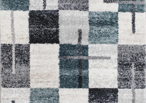 Rug - D-sign, Maya dark green/dark grey, 120 x 170 cm