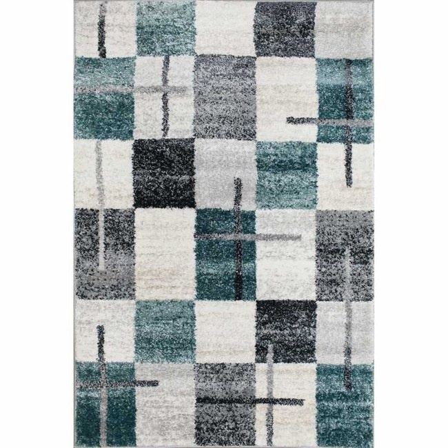 1604107-1 Rug - D-sign, Maya dark green/dark grey, 160 x 230 cm