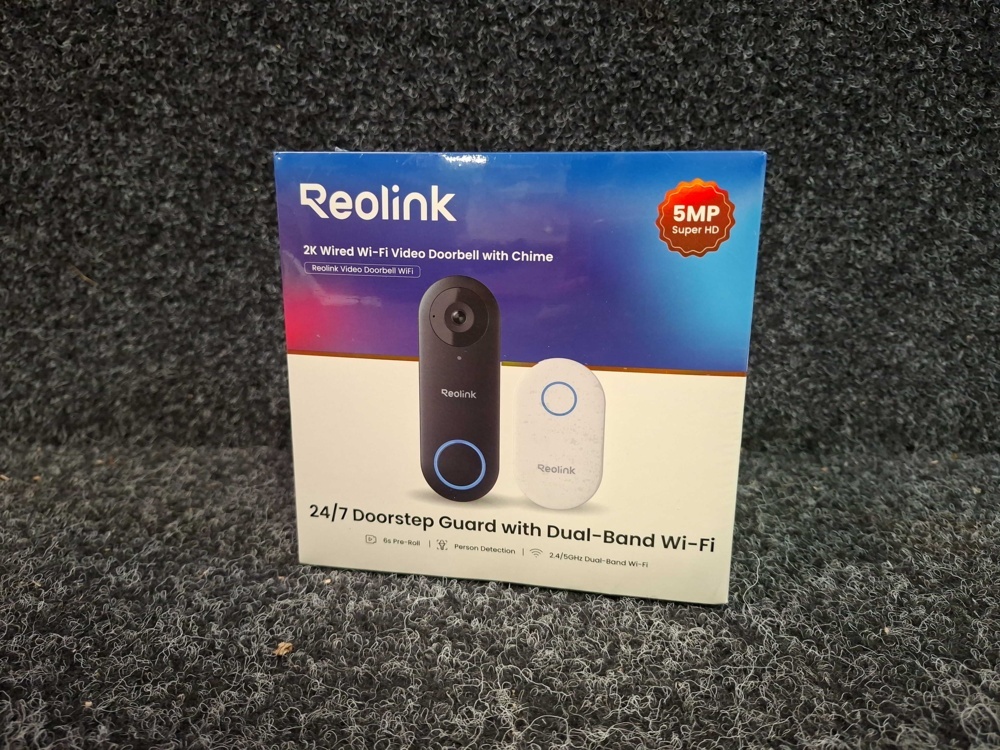 1603988-2 Video doorbell with doorbell Reolink Video Doorbell WiFi (black)