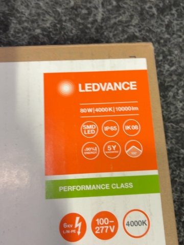 1603850-4 LED-strålkastare - Ledvance FL PFM 80W/4000K SYM 100 BK