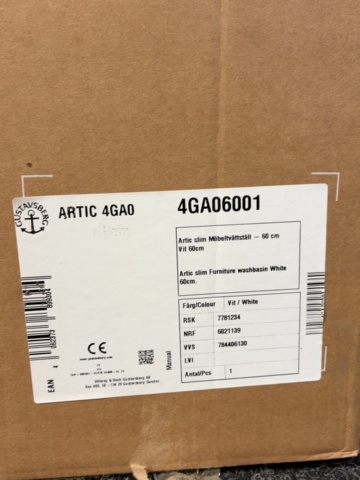 1603869-4 Tvättställ - Gustavsberg Artic Slim 60cm