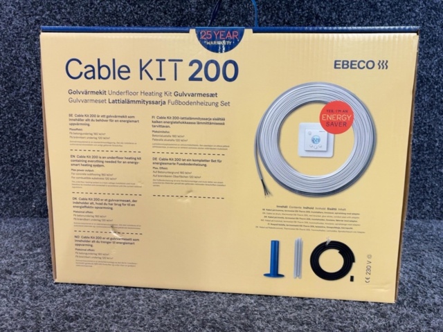 1603878-4 Golvvärmekit - Ebeco Cable Kit 200