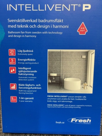 1603879-6 Badrumsfläkt Fresh Intellivent P