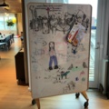 1548312-1 Dubbelsidig whiteboardtavla på hjul