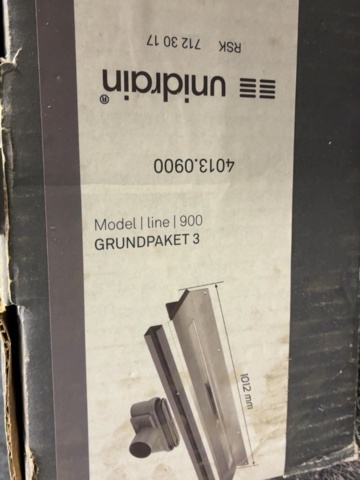 1603915-5 Grundpaket Unidrain 900x75mm 7123017