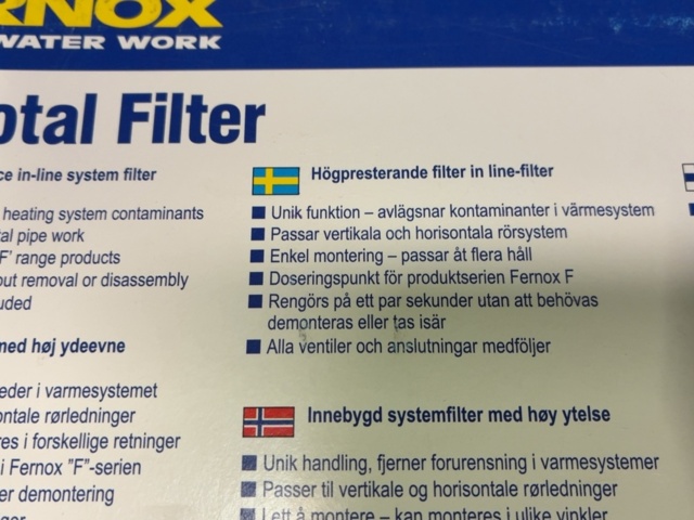 1603917-6 Systemfilter - Fernox TF1 Total Filter