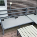 1548319-4 Soffgrupp för utomhusbruk med förvaringsbox, loungebord och ljuslyktor