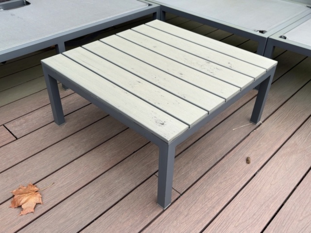 1548319-7 Soffgrupp för utomhusbruk med förvaringsbox, loungebord och ljuslyktor