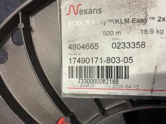 1603934-4 Brandlarmkabel Nexans EQQYB Easy/KLM Easy - 500m