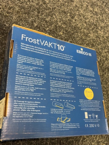 1603948-7 2 st Värmekabel Ebeco Frostvakt 10