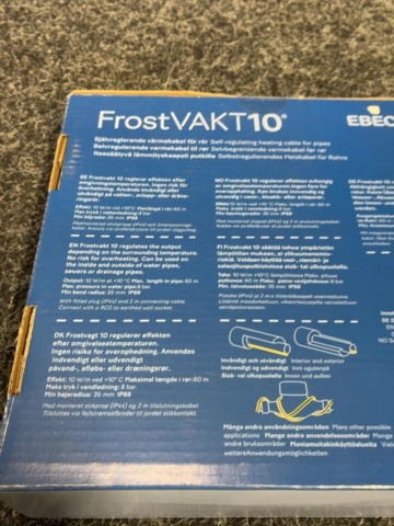1603948-8 2 st Värmekabel Ebeco Frostvakt 10