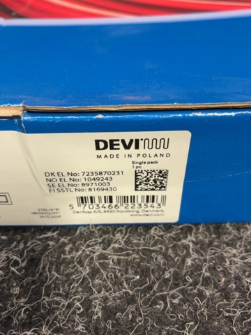 1603950-4 Värmekabel DEVI DEVIflex 10T 8m 80W