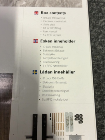1603952-8 Elektroniskt dörrlås ID Lock 150 Silver