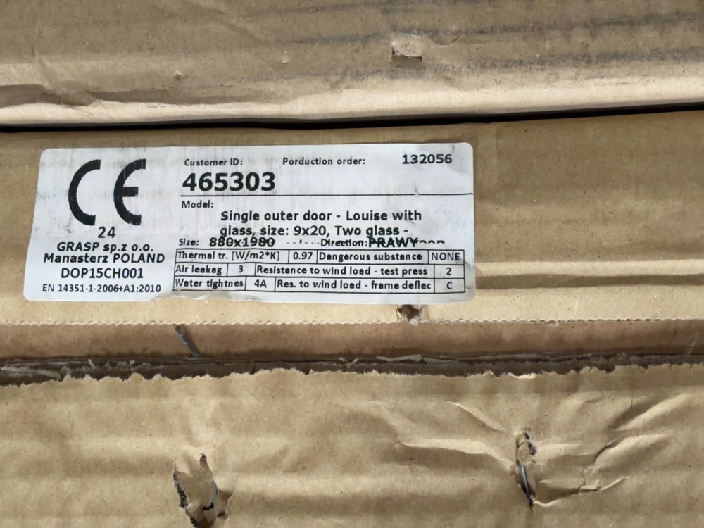 1604554-2 Ytterdörr Louise, 9x20 Högerhängd