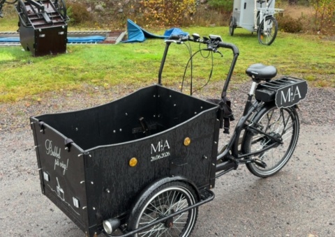 Elektrisk lastcykel med event- och försäljningsyta - Amladcykler  Premium