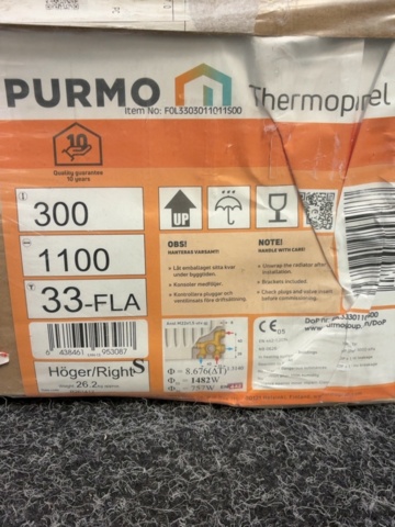 1604662-3 Radiator Purmo Thermopanel 33-FLA