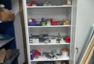 1575083 Tin cabinet with contents