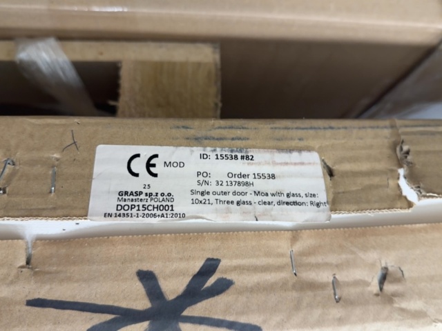 1604570-4 Front door Moa, 10x21 Right-hung