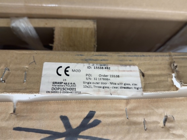 1604570-5 Front door Moa, 10x21 Right-hung