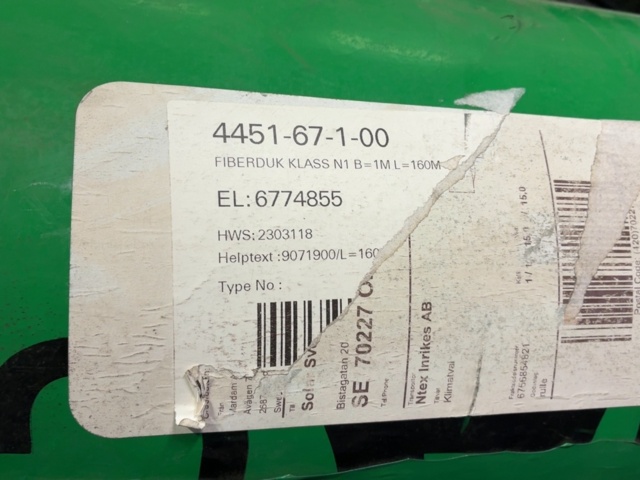 1604686-3 Fiberduk - Tessilbrenta HIPERTEX TB1 - 160m