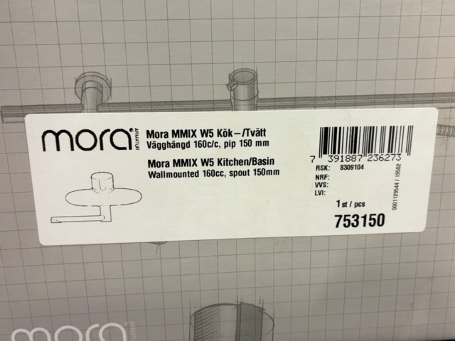 1604688-3 Köks-/tvättblandare Mora MMIX W5