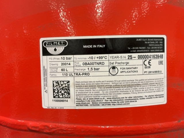 1604693-3 Hydropress - Zilmet ULTRA-PRO