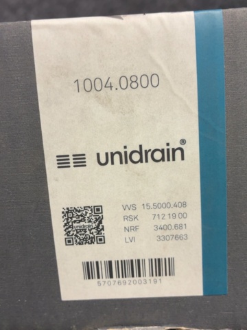 1604695-4 Avloppsarmatur Unidrain 1004, 800mm