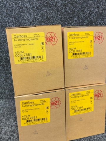 1604698-3 4 st Avstängningsventil ASV-M, Danfoss