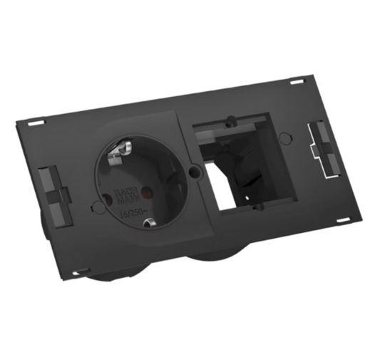 1602718-1 3 st Förgreningsdosor för inbyggnad BACHMANN Due + USB