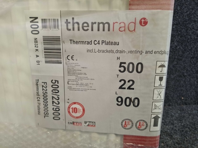 1603784-2 Radiator Thermrad C4 Plateau 500x22x900mm
