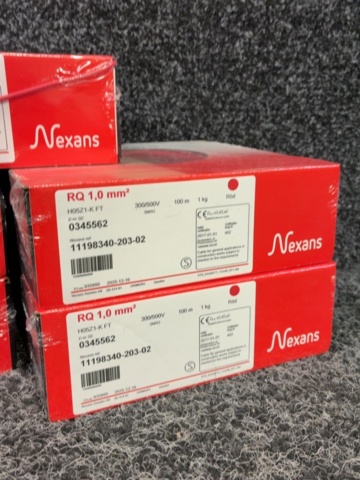 1604725-3 5 st Kopplingskablar Nexans RQ 1,0 mm² (H05Z1-K FT - 100m / rulle