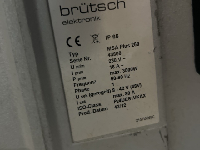 1545124-5 Punktsvets med tillbehör - Brütsch Elektronik MSA Plus 250