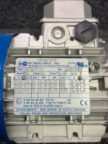 1604747-7 Elmotor MT Motori Elettrici TN71B/6 14