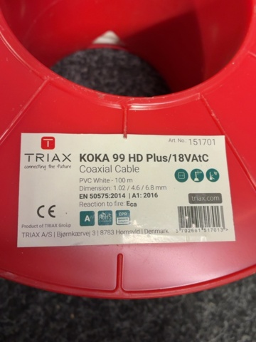 1604765-6 Koaxialkabel TRIAX KOKA 99 HD Plus/18VAtC - 100m