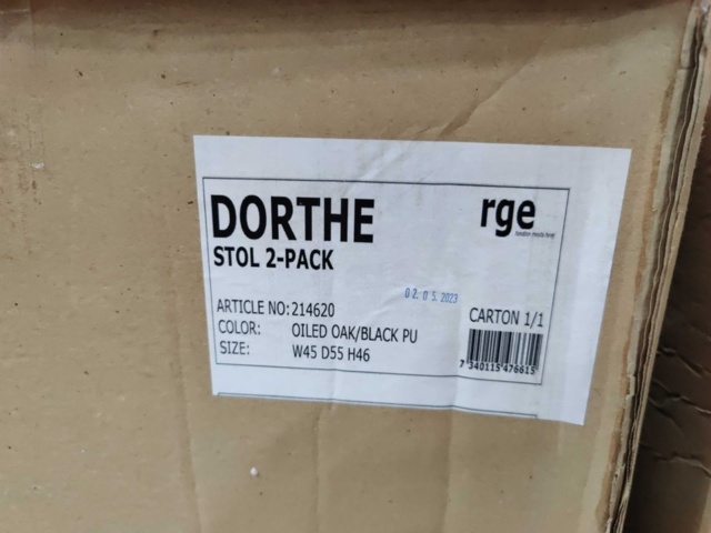 1604628-3 4st stolar Dorthe – Oljad ek/svart PU