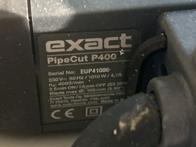 1545149-9 Rörkapmaskin - Exact PipeCut P400 Plastic