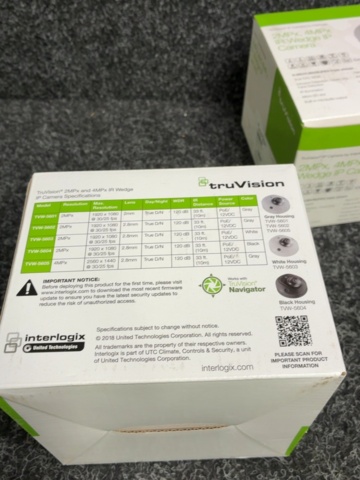 1604766-7 2 st Övervakningskameror TruVision Interlogix TVW-5604