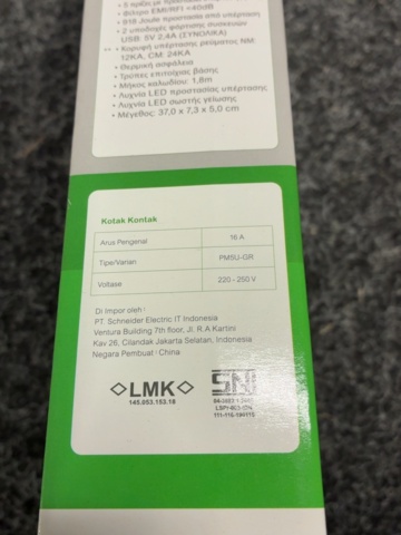 1604769-10 2 st Grenuttag Schneider Electric APC 2500 W, med åskskydd, USB-uttag