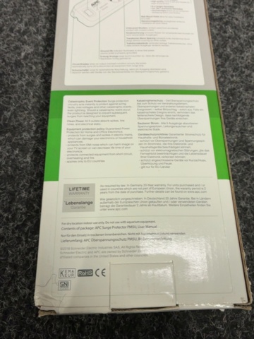 1604769-13 2 st Grenuttag Schneider Electric APC 2500 W, med åskskydd, USB-uttag