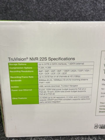 1604771-10 Nätverksvideoinspelare TruVision NVR 22S - Interlogix